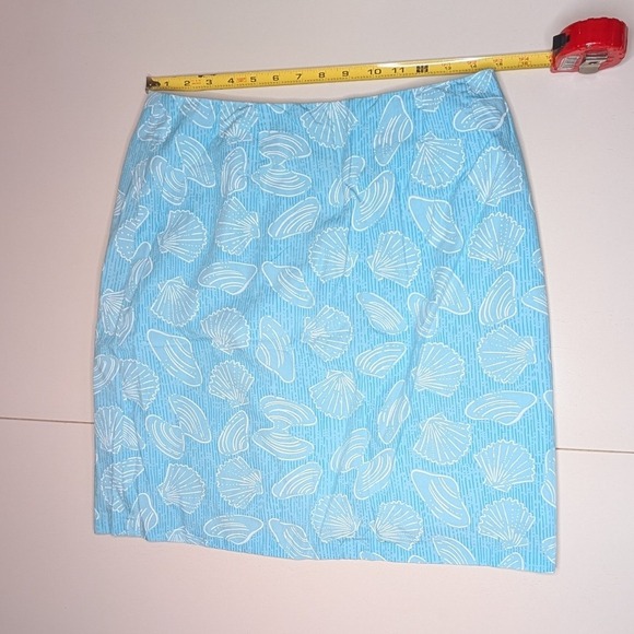 Lilly Pulitzer Women's Blue Seashell Print Skirt Size‎ 10 Coastal - Picture 3 of 5